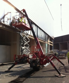 Westfield mini crane hire, Westfield Stratford City crane