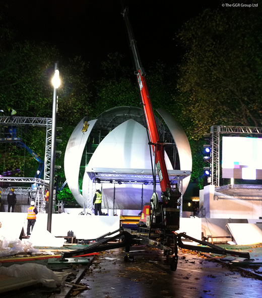 GGR's Starworker building dome for games console launch