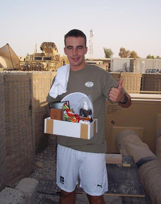 Christmas parcels for troops on tour