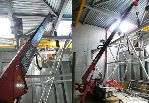 UNIC mini crane at Glasgow substation