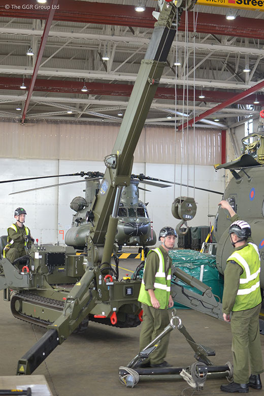 GGR testing mini crane skills at RAF Odiham