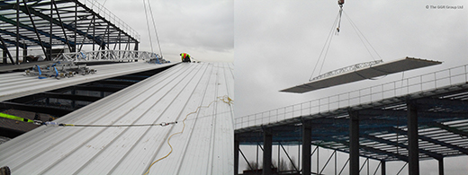 Multi-Clad DT10 installing roof panels
