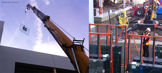 Starworker 1200 crane installs supermarket roof glazing