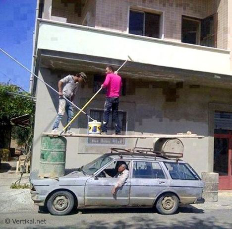 Using a car as mobile access platform