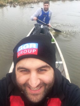 Dan and Robbie canoe