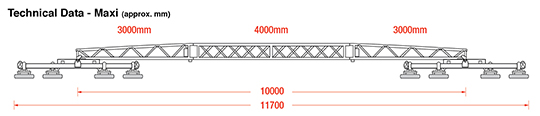 Multi-Clad Maxi Roofing Panel Lifter Dimensions
