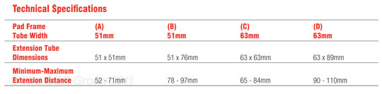 Woods Frame Extensions specifications