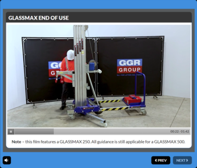 Glassmax end of use GGR Group eLearning