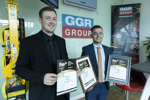Robert Wilde and Bradley Baker with their certificates and awards for the CPA Stars of the Future Awards.