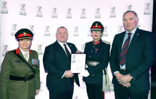 GGR Group receiving their Silver Award for Defence Employer Recognition Scheme.