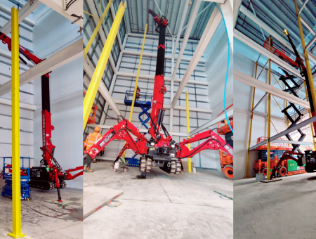 Cube Crane Tackles Confined Mezzanine Construction