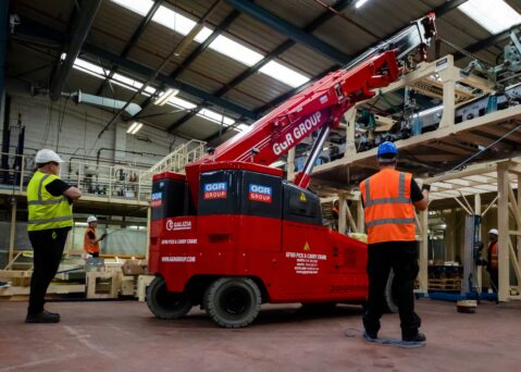 G180 Pick and Carry Crane material handling.