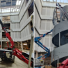 The UNIC URW-706 Mini Spider Crane lifting helix staircase parts.